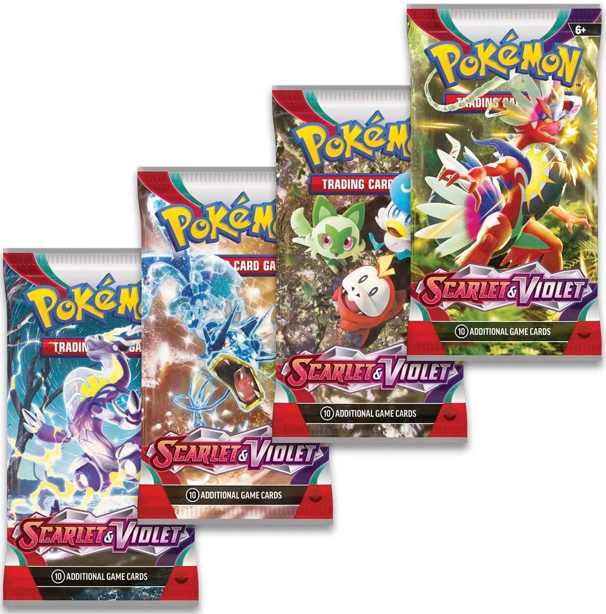 Scarlet and Violet Booster Pack Art Bundle Set of 4 [SV1]