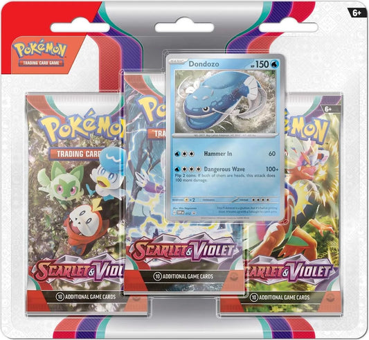 Scarlet and Violet 3 Pack Blister Dondozo [SV1]