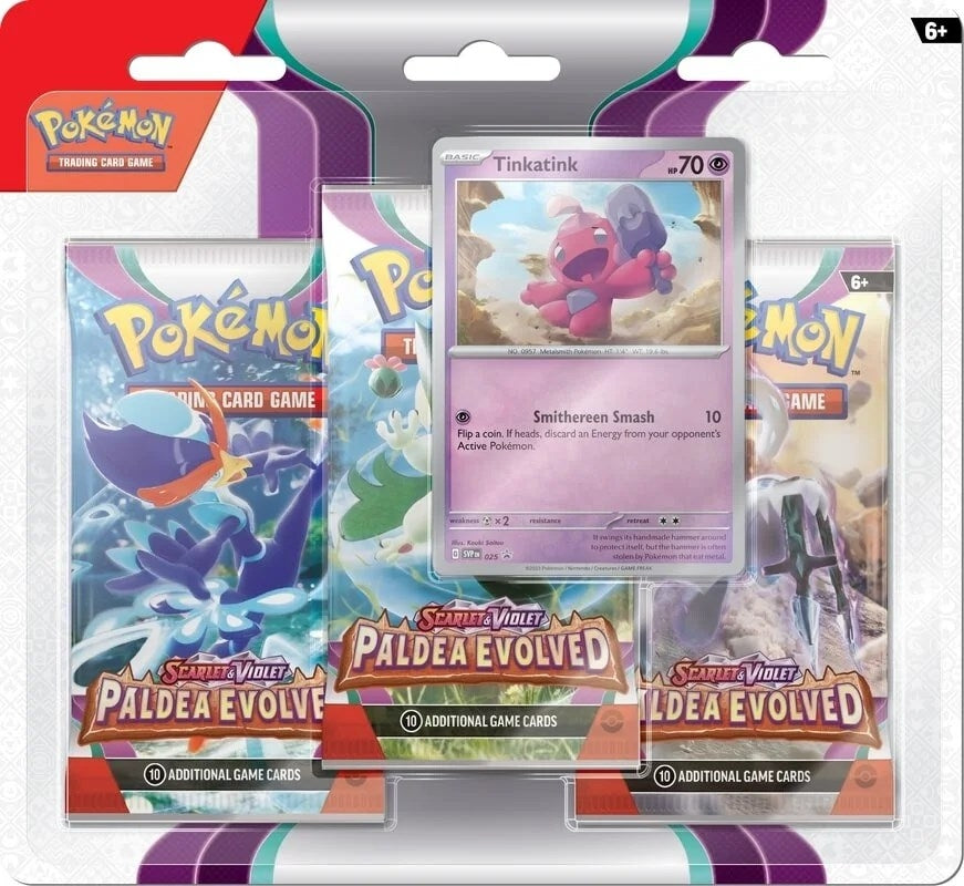 Paldea Evolved 3 Pack Blister Tinkatink [PAL]