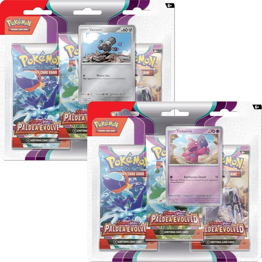 Paldea Evolved 3 Pack Blister Set of 2 [PAL]