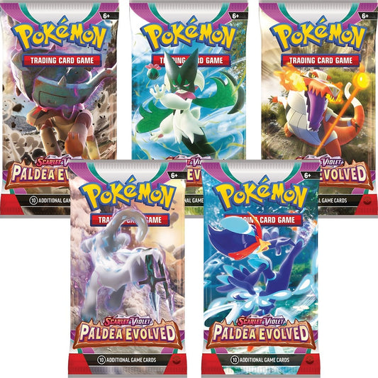 Paldea Evolved Booster Pack Art Bundle Set of 5 [PAL]