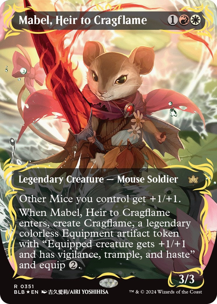 Mabel Heir to Cragflame (Borderless) (Raised Foil) (351) [BLB]