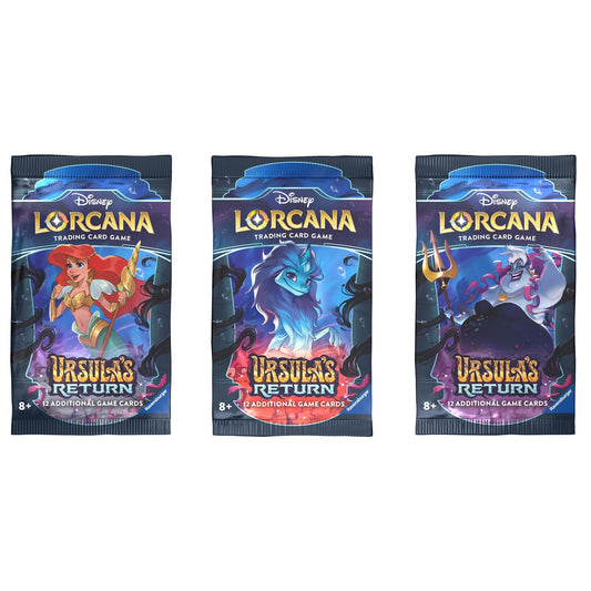 Disney Lorcana Ursulas Return Booster Pack Art Bundle Set of 3 [4]