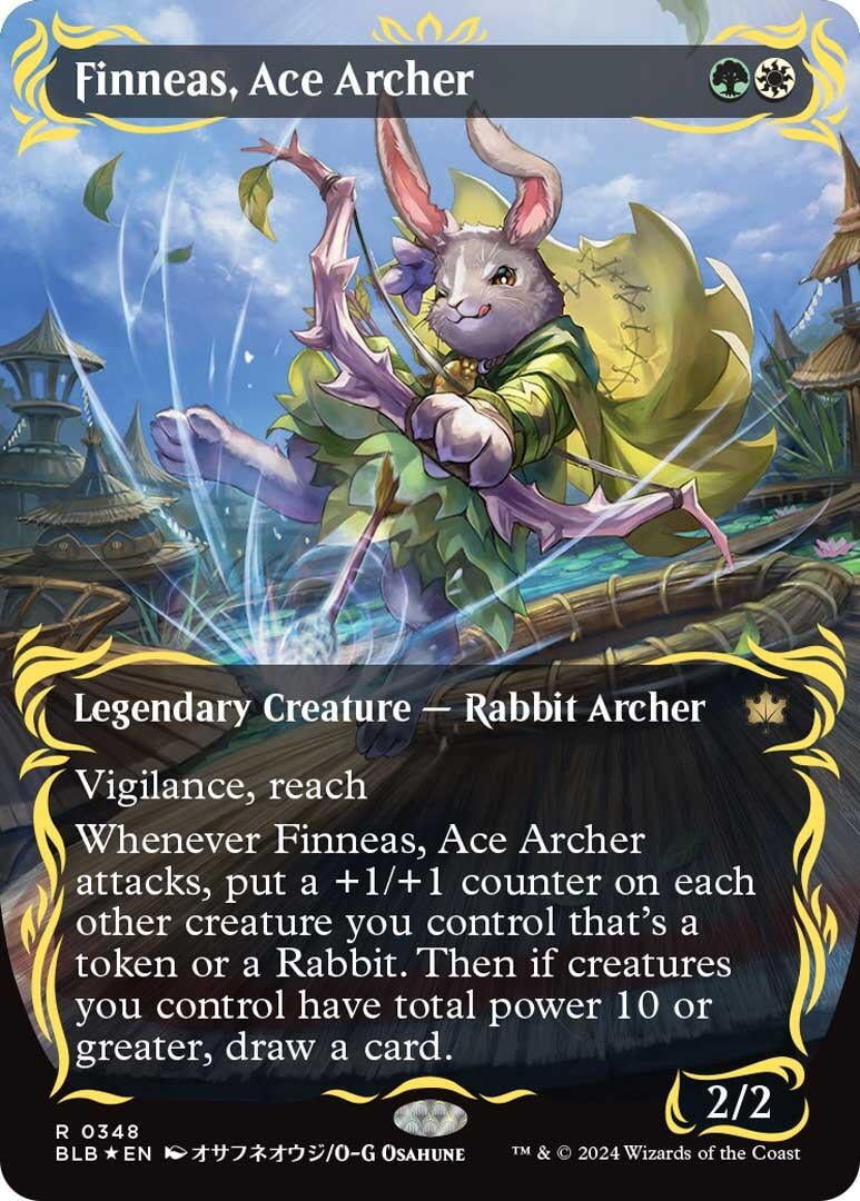 Finneas Ace Archer (Borderless) (Raised Foil) (348) [BLB]