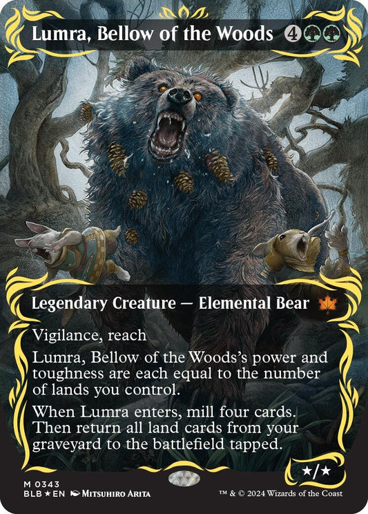 Lumra Bellow of the Woods (Borderless) (Raised Foil) (343) [BLB]