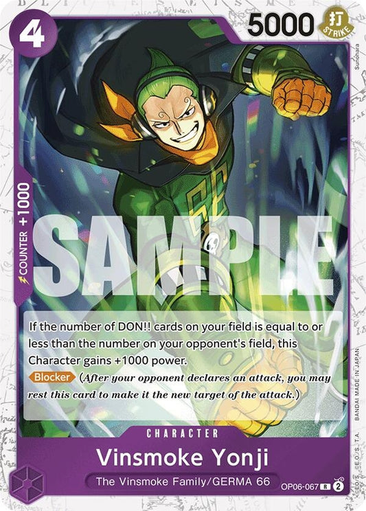 Image for Vinsmoke Yonji (Alternate Art) (Hashimoto Q) (6067) (PRB-01)