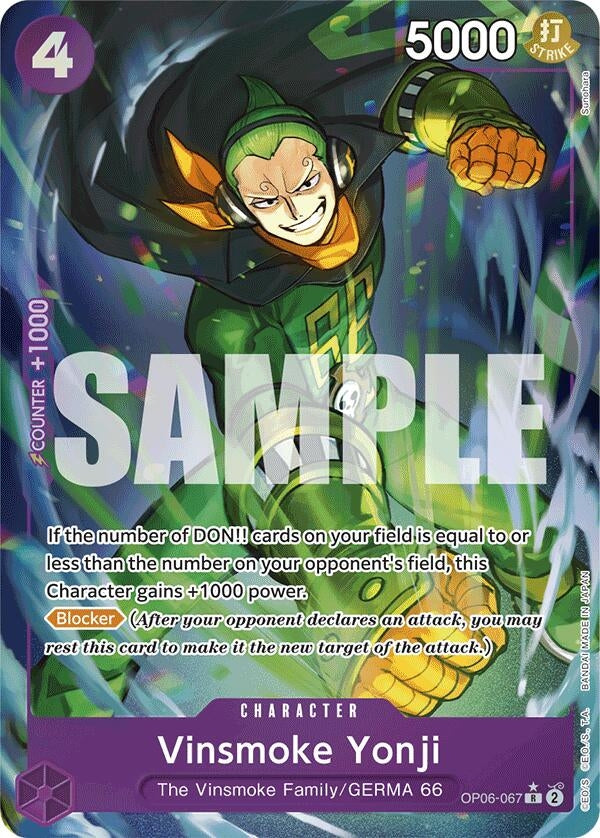 Image for Vinsmoke Yonji (OP06-067) (Full Art) (6067) (PRB-01)